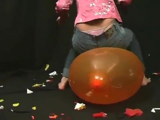 sitpopping various balloons