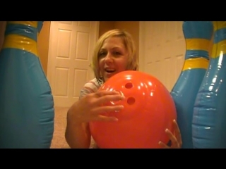 inflatable bowling pins and ball